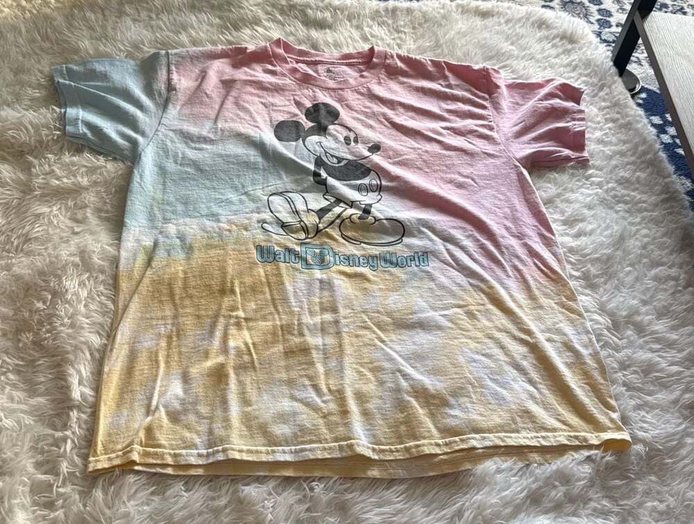 Walt Disney World Classic Mickey Mouse Pastel Rainbow Tie-Dye‎ T-shirt